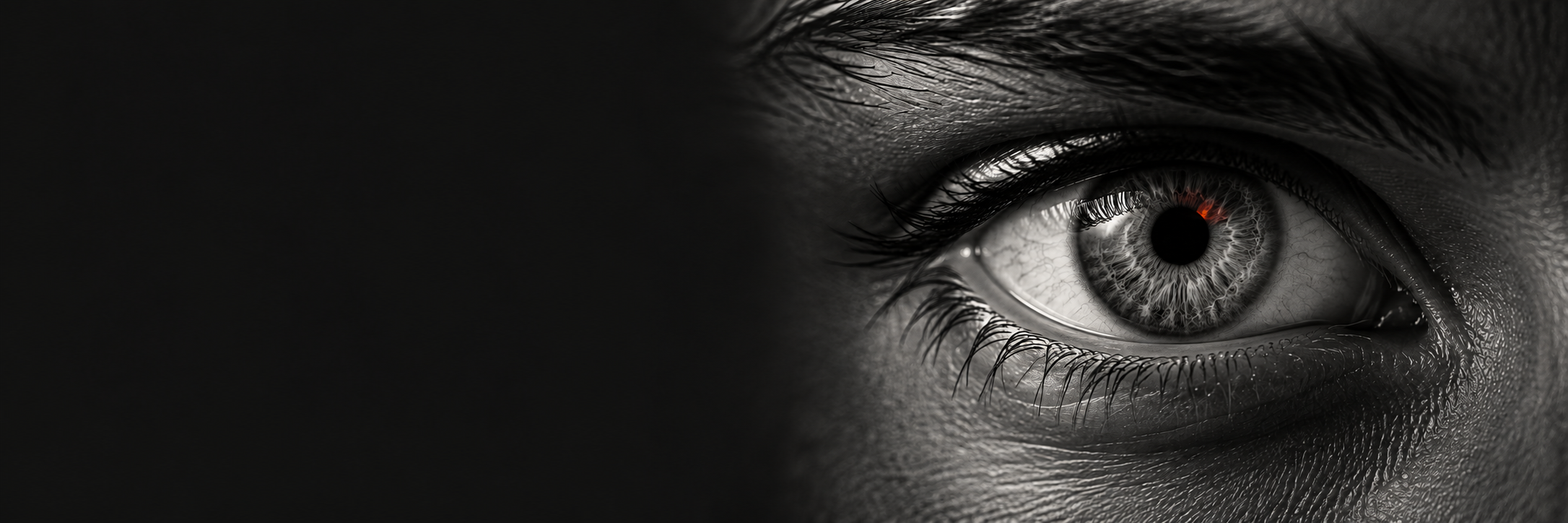 A close observation of a human eye, representing the person behind a customer decision