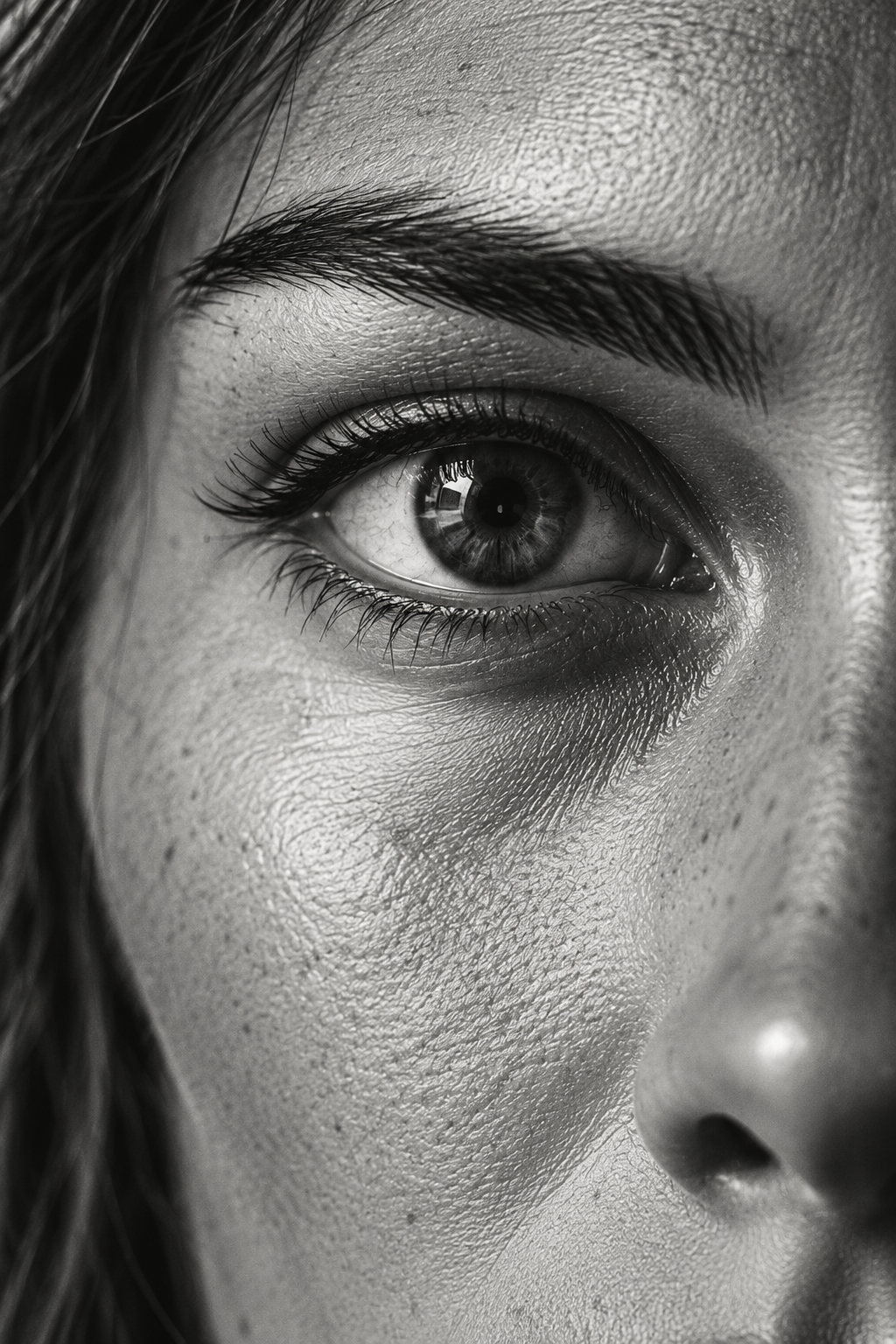 A close observation of a human eye, representing the person behind a customer decision